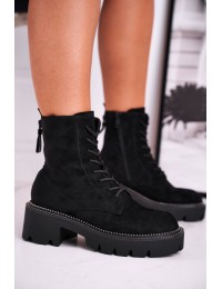 Juodos spalvos madingi zomšiniai batai Black Malawi - UK13 BLK