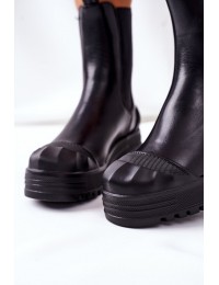 Juodi aukštos kokybės stilingi batai - C-199 BLACK
