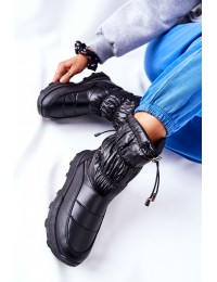Juodos spalvos šilti žieminiai batai - 21SN26-4353 BLK