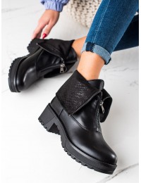 Išskirtinio dizaino juodi stilingi batai - HX22-16271B