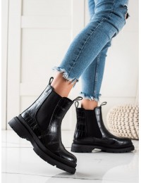 Šilti juodi aukštos kokybės batai - H1169B