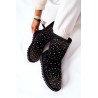 Šilti natūralios odos zomšiniai žieminiai batai Black Mariella - W8009 BLACK