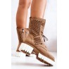 Madingi natūralios odos aukštos kokybės batai Nicole Camel - 2706/023 CAMEL