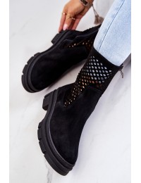 Aukštos kokybės natūralios verstos odos batai Nicole Black  - 2711/028 BLK