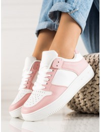 Stilingi baltos ir rožinės spalvos batai - NEY-14W/P
