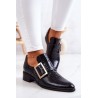 Natūralios odos juodi stilingi batai - 4144 CZARNY KROK 2