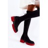 Zomšiniai stilingi aukštos kokybės ilgaauliai - UK105P BLK/RED