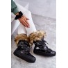 Šilti žieminiai patogūs batai su kailiuku - FF-35 BLACK