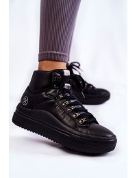 Aukštos kokybės Cross Jeans patogūs juodi batai - KK2R4029C