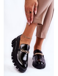 Stilingi lakuotos odos juodi batai - MK755 CZARNY LAK