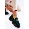 Natūralios odos tamsiai žali stilingi batai - 2489 525 ZIE