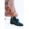Žali elegantiški natūralios odos batai - 4046 ZIEL LICO+ZAMSZ