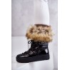 Šilti žieminiai patogūs batai su kailiuku - TV_FF-35 BLACK