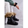 Šilti žieminiai patogūs batai su kailiuku - TV_FF-35 BLACK