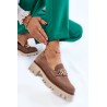 Natūralios odos Laura Messi stilingi rudi batai - 2489/501 BRĄZ