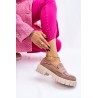 Šviesiai rudos spalvos stilingi batai - UK132P KHAKI