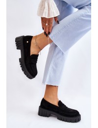 Klasikinės juodos spalvos stilingi batai - UK132P BLACK