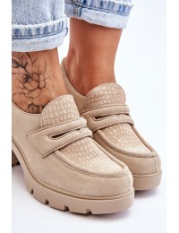 Stilingi natūralios odos smėlio spalvos batai - 20125 W.BEŻ+BOLZANO