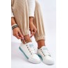 Balti odiniai sneakers bateliai moterims - LA222 BLUE