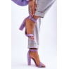 Violetinės spalvos aukštakulnės basutės - ZY195 PURPLE