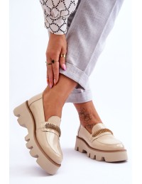 Natūralios odos Laura Messi stilingi batai - 2600/646 BEIGE