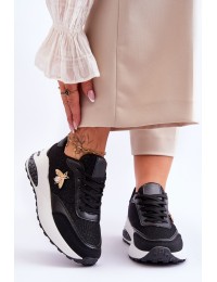 Stilingi laisvalaikio stiliaus batai su puošniu akcentu - LA231 BLACK