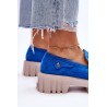 Sodrios mėlynos spalvos stilingi zomšiniai batai - UK132P BLUE