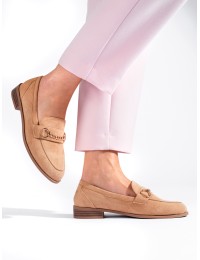 Šviesiai rudi klasikiniai zomšiniai batai - GD-XR-110B-BE
