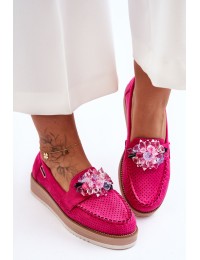 Rožiniai stilingi batai su platforma - DS509-5 FUCHSIA