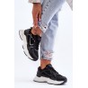 Stilingi juodi sportinio dizaino batai - 88-57 BLACK