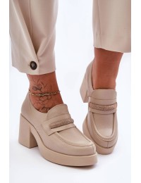 Aukštos kokybės stilingi natūralios odos batai - 20157 V. TAUPE