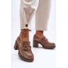 Aukštos kokybės stilingi natūralios odos rudi batai - 20097 W. FANGO