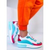 Ryškūs spalvingi sneakers bateliai LAURENE WHITE/BLUE - KB YK106