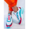 Ryškūs spalvingi sneakers bateliai LAURENE WHITE/BLUE - KB YK106