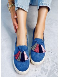 Mėlyni batai su spalvingais kutais SALMA JEANS - KB CU215