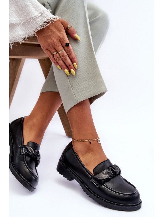 Juodi stilingi moteriški batai - HY335 BLACK