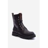 Stilingi juodi suvarstomi auliniai batai - H21-69 BLACK