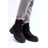 Šilti moteriški aulinukai batai su platforma Big Star MM274340 Black - MM274338 CZARNY