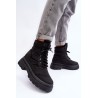 Šilti moteriški aulinukai batai su platforma Big Star MM274340 Black - MM274338 CZARNY