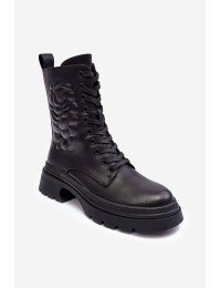 Aukštos kokybės juodi moteriški batai gražiu aulu - MR870-25 BLACK