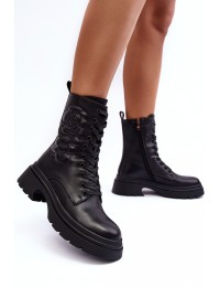 Aukštos kokybės juodi moteriški batai gražiu aulu - MR870-25 BLACK