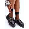 Klasikiniai lakuotos odos moteriški batai su sagtimi - 58184 BK PT CZARNY LAKIER