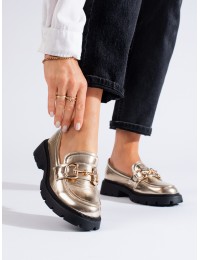 Aukso spalvos išsiskiriantys moteriški batai - R41GO