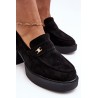 Stilingi juodi batai su subtiliu akcentu - NS382P BLACK