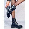 Odiniai moteriški auliniai batai su perlais ALEX BLACK - KB NC1065