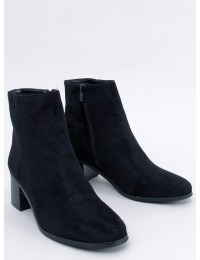 Klasikiniai zomšiniai auliniai batai su kulnu ANNIE BLACK - KB 5731