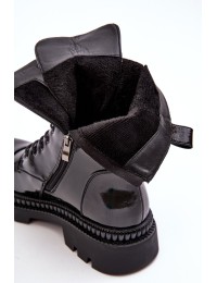 Juodi originalaus dizaino lakuoti auliniai batai - MR870-72 BLACK