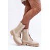 Smėlio spalvos natūralios odos moteriški suvarstomi auliniai batai - 2836/054 JASNY BEŻ
