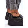 Natūralios odos juodi moteriški batai ant platformos - 10151 V.CZARNY+NAPLAK