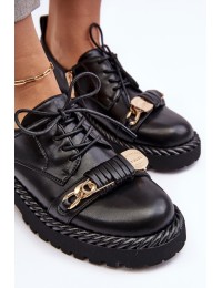 Juodi stilingi moteriški batai su išskirtiniu akcentu - MR870-80 BLACK